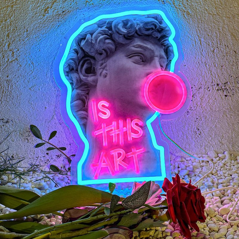 «Is This Art?» – Neón LED Acrílico Decorativo para Habitación y Bar
