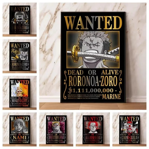 Póster One Piece – Bounty Order Luffy, Ace, Zoro, Nami, Sanji Wall Art