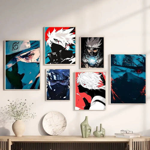 Póster Vintage Naruto – Hatake Kakashi Decoración Pared Kawaii