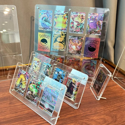 Expositor Cartas TCG Acrílico – 1-12 Ranuras Pokémon, Naruto, One Piece