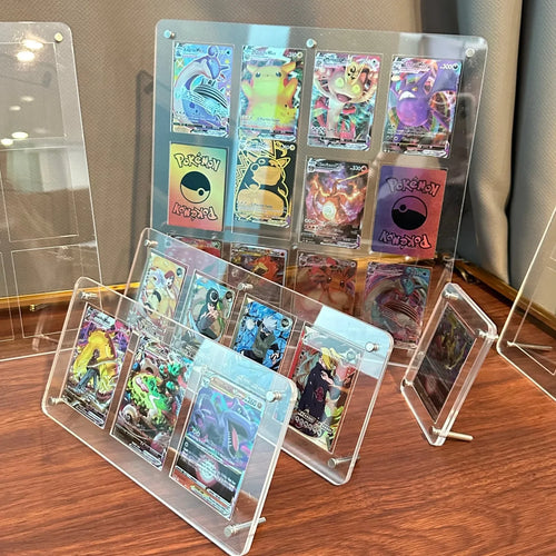 Expositor Cartas TCG Acrílico – 1-12 Ranuras Pokémon, Naruto, One Piece