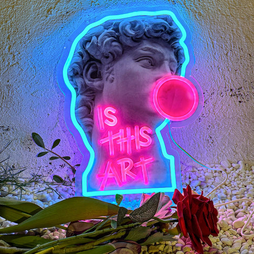 «Is This Art?» – Neón LED Acrílico Decorativo para Habitación y Bar