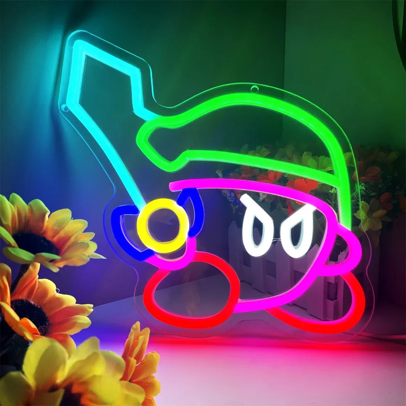 Neón LED Personaje Cartoon – Mascota Gamer para Habitación y Salón