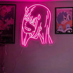Neón LED Zero Two – Darling in the FranXX | Luz Rosa Kawaii para Habitación 5
