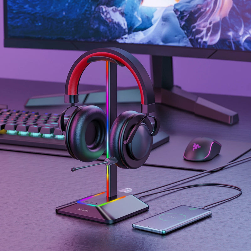 Soporte Auriculares RGB New Bee – Modelos Z1, Z4, Z8 (2 USB) y Z12