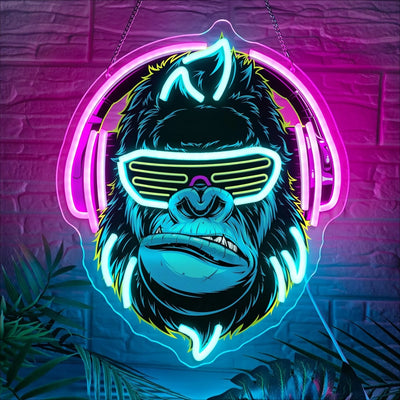 Neón LED Mono Gamer – Letrero USB Regulable para Habitación y Bar