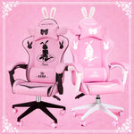 Silla Gaming Rosa Kawaii – Estilo Cartoon con Reposapiés Opcional 1