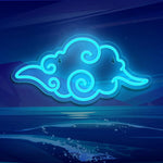 Neón LED Nube Azul – Luz Decorativa Anime USB para Habitación 1