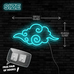 Neón LED Nube Azul – Luz Decorativa Anime USB para Habitación 3