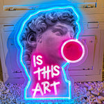 «Is This Art?» – Neón LED Acrílico Decorativo para Habitación y Bar 3
