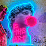 «Is This Art?» – Neón LED Acrílico Decorativo para Habitación y Bar 2
